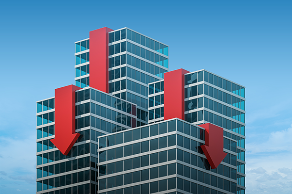 Image showing CRE rents down.